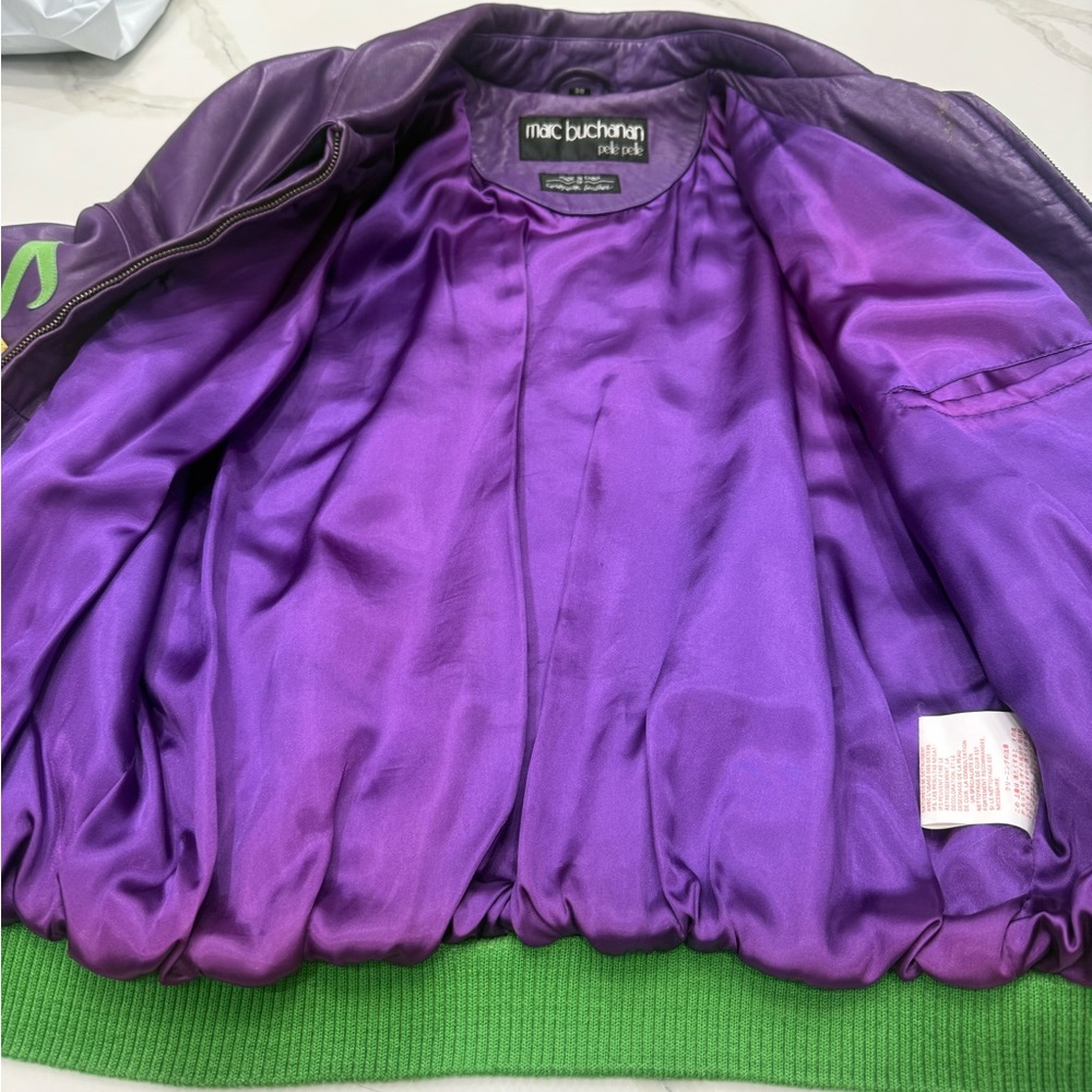 Vintage Marc Buchanan Music-Themed Leather Jacket - Picture 5 of 10